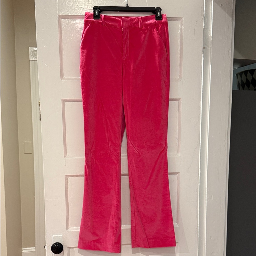 Vibrant Pink Velvet Pants